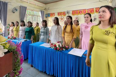 Lễ kết nạp Đảng viên mới năm học 2025 – 2026 tại Chi bộ Trường Mầm non Họa Mi