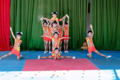 THAM GIA HỘI THI AEROBIC MẦM NON CẤP XÃ