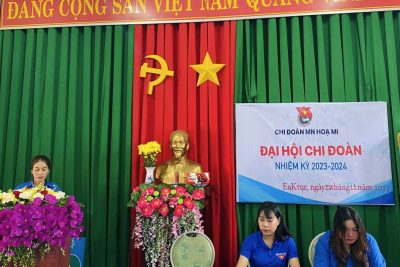 Đại hội Chi đoàn trường mầm non Họa Mi nhiệm kỳ 2023 – 2024